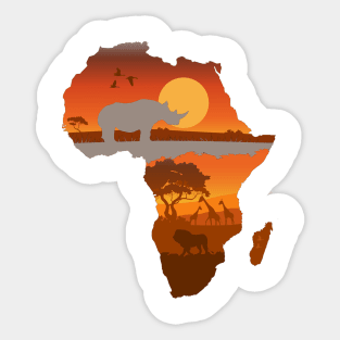 the African continent Sticker